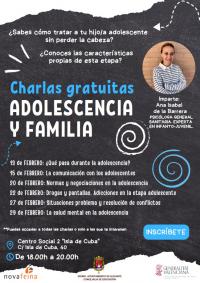 CICLO DE CHARLAS FAMILIA Y ADOLESCENCIA. CS2. Febrero