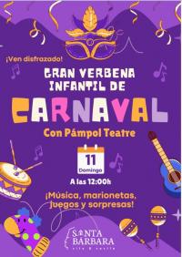 Cartel anunciador del Carnaval infantil en el castillo de Santa Bárbara