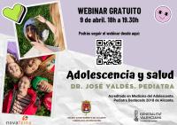 Webinar "ADOLESCENCIA Y SALUD" a cargo del pediatra D. José Valdés.