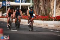 Participantes del triatlón del Mediterráneo