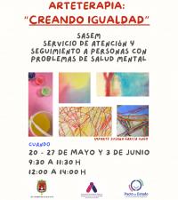 Cartel Arteterapia CREANDO IGUALDAD
