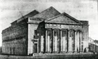 Grabado siglo XIX Teatro Principal