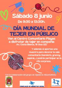 Tejer en público