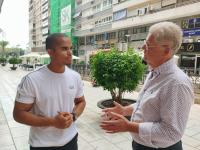 Felipe David Souza y el concejal de Seguridad
