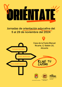 Cartel anuncio de las jornadas de orientación formativa y laboral