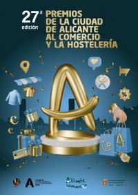 Cartel de los XXVII edición de los Premios Ciudad de Alicante al Comercio y Hostelería