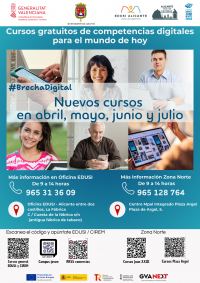 Cartel cursos de competencias digitales