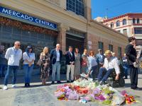 Imagen del acto organizado para rendir  tributo a las víctimas del bombardeo del Mercado Central 
