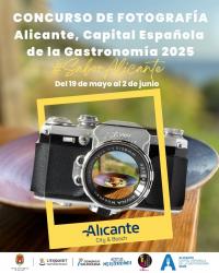 Cartel anunciador del concurso de fotografía "Alicante, Capital Española de la Gastronomía 2025"