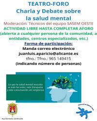 Charla y Debate salud mental TEATRO-FORO
