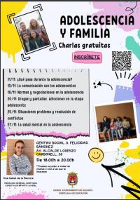 CICLO "FAMILIA Y ADOLESCENCIA". Centro Comunitario FELICIDAD SÁNCHEZ, noviembre'25 OCTUBRE'25