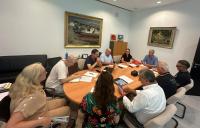 Imagen de la reunión de este viernes del Centro de Coordinación Operativa Local (Cecopal) en la concejalía de Seguridad