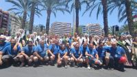 Imagen en la plaza de Luceros de la pirotecnia Fuegos Artificiales del Mediterráneo