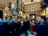 Imagen del acto de la Virgen del Remedio, la Patrona de Alicante, durante la Alborada