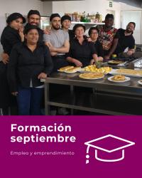 Alumnos y alumnas en un curso de alimentación