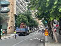 Obras en el tramo de la Rambla colindante con la Torre Provincial