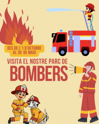 poster amb dibuixos relacionats amb bombers