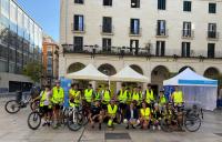 Imagen de la jornada para aprender a circular en bici en la Semana Europea de la Movilidad en la plaza del Ayuntamiento