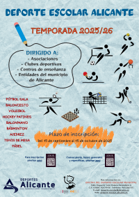 Cartel Deporte Escolar temporada 2025/2026