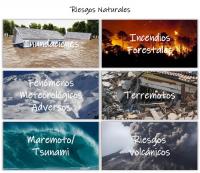 Fotos de los riesgos naturales, inundaciones, incendios, terremotos, etc.
