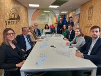 Imagen del comité defensor de la candidatura de Alicante a ser Capital Europea de la Innovación antes de su comparecencia este lunes 