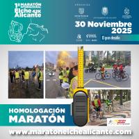 Anuncio de la homologación de la I Maratón Internacional Elche-Alicante