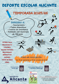 Cartel Deporte Escolar temporada 2025/2026