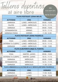 Talleres deportivos al aire libre 1