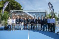 Imagen del alcalde de Alicante, Luis Barcala, en la presentación del  III Challenger Montemar ATP Ene Construcción de tenis