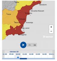 Aviso de alerta roja de Aemet