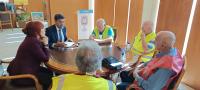 Luis Barcala, durante la entrevista con los representantes de los mayores