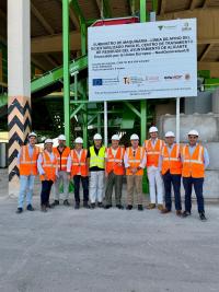 Imagen de la recepción de la nueva línea para hacer compost