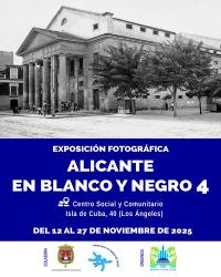 Cartel Alicante en blanco y negro 4