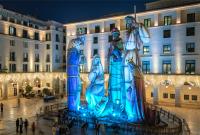 Imagen del Belén Gigante en la Plaza del Ayuntamiento de Alicante