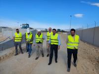 Imagen de la visita realizada por el alcalde durante las obras de construcción