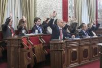 Imagen de la votación en el Pleno del Ayuntamiento de Alicante