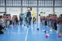 Imagen del alcalde de Alicante, Luis Barcala, participando en las celebraciones del 75 Aniversario del Colegio Calasancio en Alicante