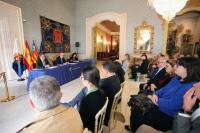 Imagen del vicealcalde Manuel Villar, y la concejala de Fiestas, Cristina Cutanda en el acto de presentación de la Revista ha prologado este viern...