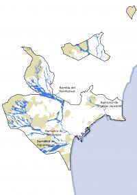 Imagen de los barrancos en los que se intervendrá e imagen del Barranco de las Ovejas en su cabecera