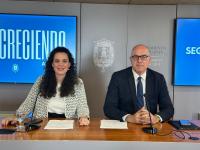 Imagen de los portavoces del equipo de Gobierno en la rueda de prensa de la junta de Gobierno del Ayuntamiento de Alicante