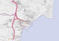 Imagen del plano de la segunda estación intermodal en torno a la parada de tren de la Universidad