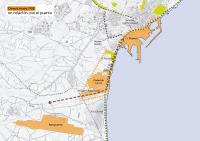 Imagen del plano de las directrices del PGE en relación con el Puerto