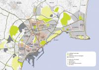 Imagen del plano del Pg con el modelo policéntrico de los barrios