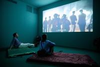 Imagen de la la videoinstalación en Las Cigarreras