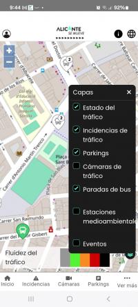 Imagen de la aplicación (app) municipal ‘Alicante se mueve’, descargable en dispositivos de Android y ahora también de Apple