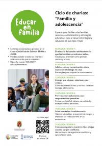 CICLO "FAMILIA Y ADOLESCENCIA". Centro Social Comunitario ISLA DE CUBA, mayo'26