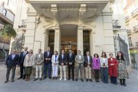 Imagen del alcalde de Alicante, Luis Barcala, con el presidente de la Generalitat Valenciana, Francisco Pérez Llorca,reunido en la Casa de las Bru...