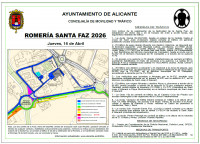 Dispositivo de seguridad, tráfico y transportes Santa Faz 2026