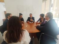 Imagen del concejal de Urbanismo, Antonio Peral, en la reunión celebrada con representantes de la Asociación de Promotores Inmobiliarios de la Pr...