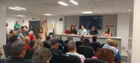 Imagen del alcalde de Alicante, Luis Barcala, en la reunión celebrada en la Casa de la Festa